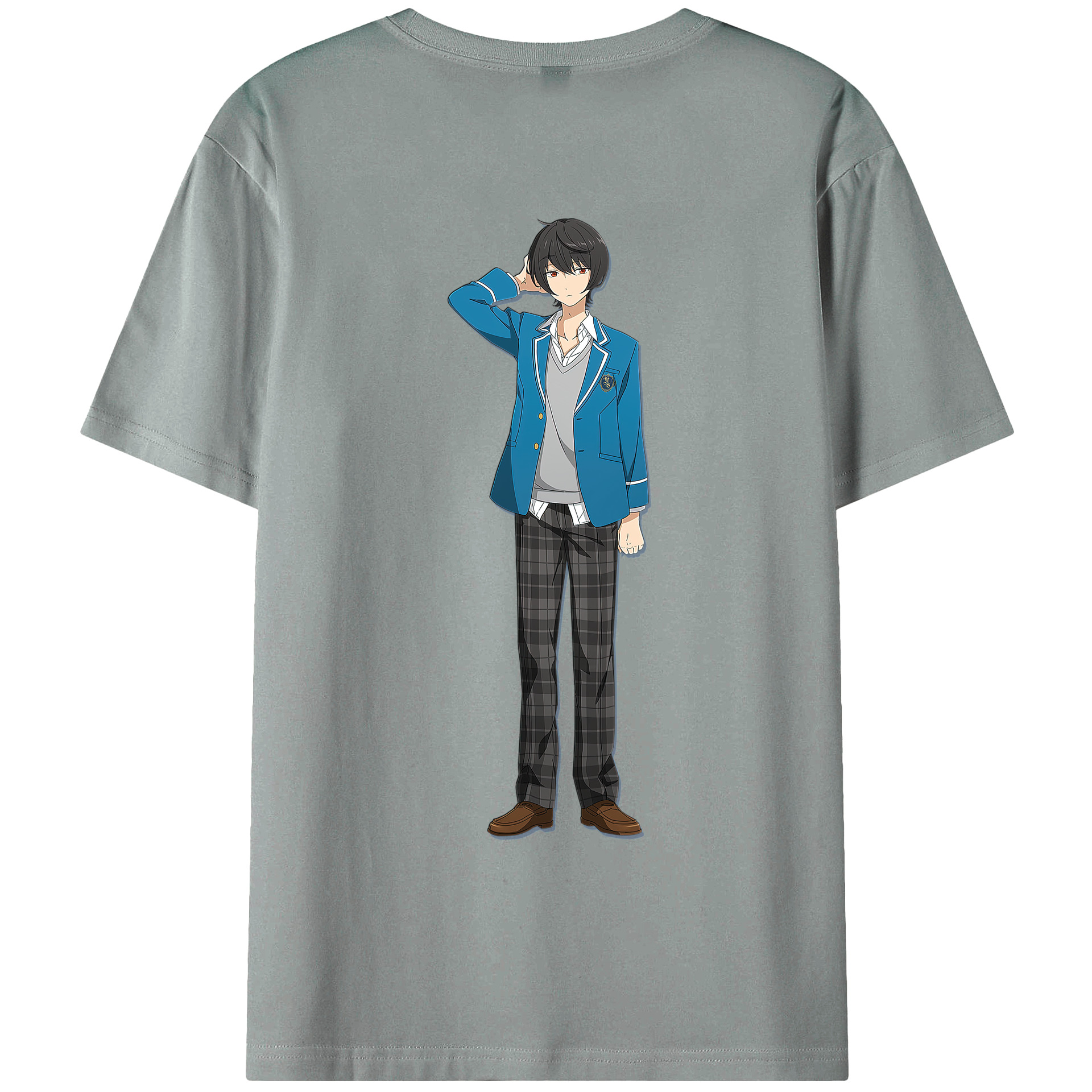（画像用） あんさんぶるスターズ! Ensemble Stars 綿100％ メンズ半袖Tシャツ（バックプリント） 通気性